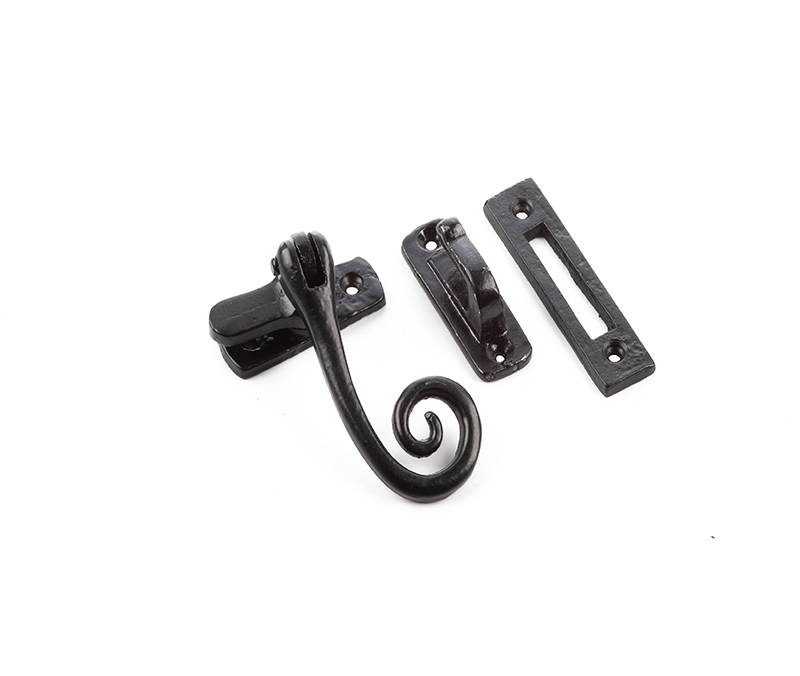 90x55mm Curly tail casement fastener Black finish