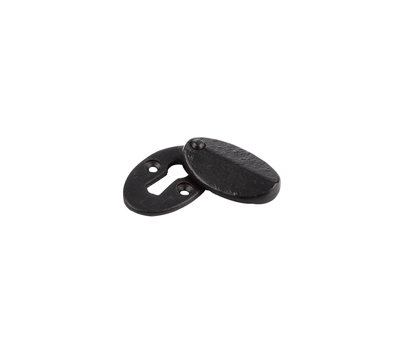 50x31x9mm Oval covered escutcheon Black finish