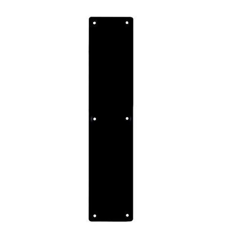 Zoo Hardware ZAS32RB-PCB Finger Plate - Blank (Rounded Corner) 75mm x 350mm - Powder Coated Matt Black