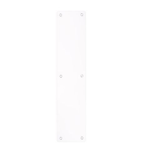 Zoo Hardware ZAS32RC-PCW Finger Plate - Blank (Rounded Corner) 75mm x 475mm - Powder Coated Matt White