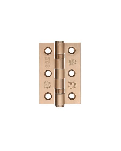 Zoo Hardware Door Hinges Stainless Steel Ball Bearing Grade 7 Certifire UKCA/CE 76mm Tuscan Rose Gold