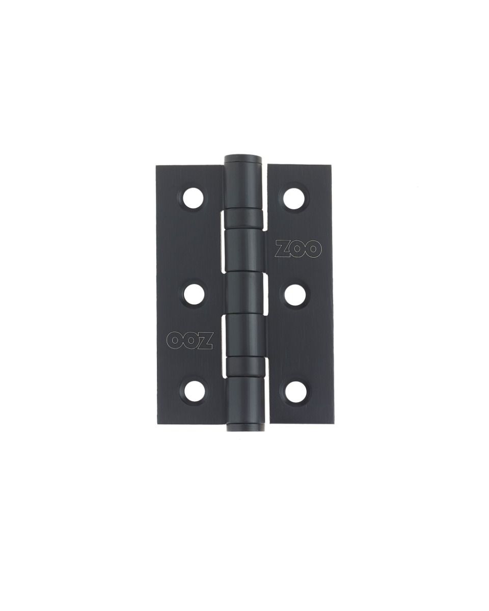 Zoo Hardware ZHSS232PCB Stainless Steel Door Hinge 3"x2"x2mm Powder Coated Black