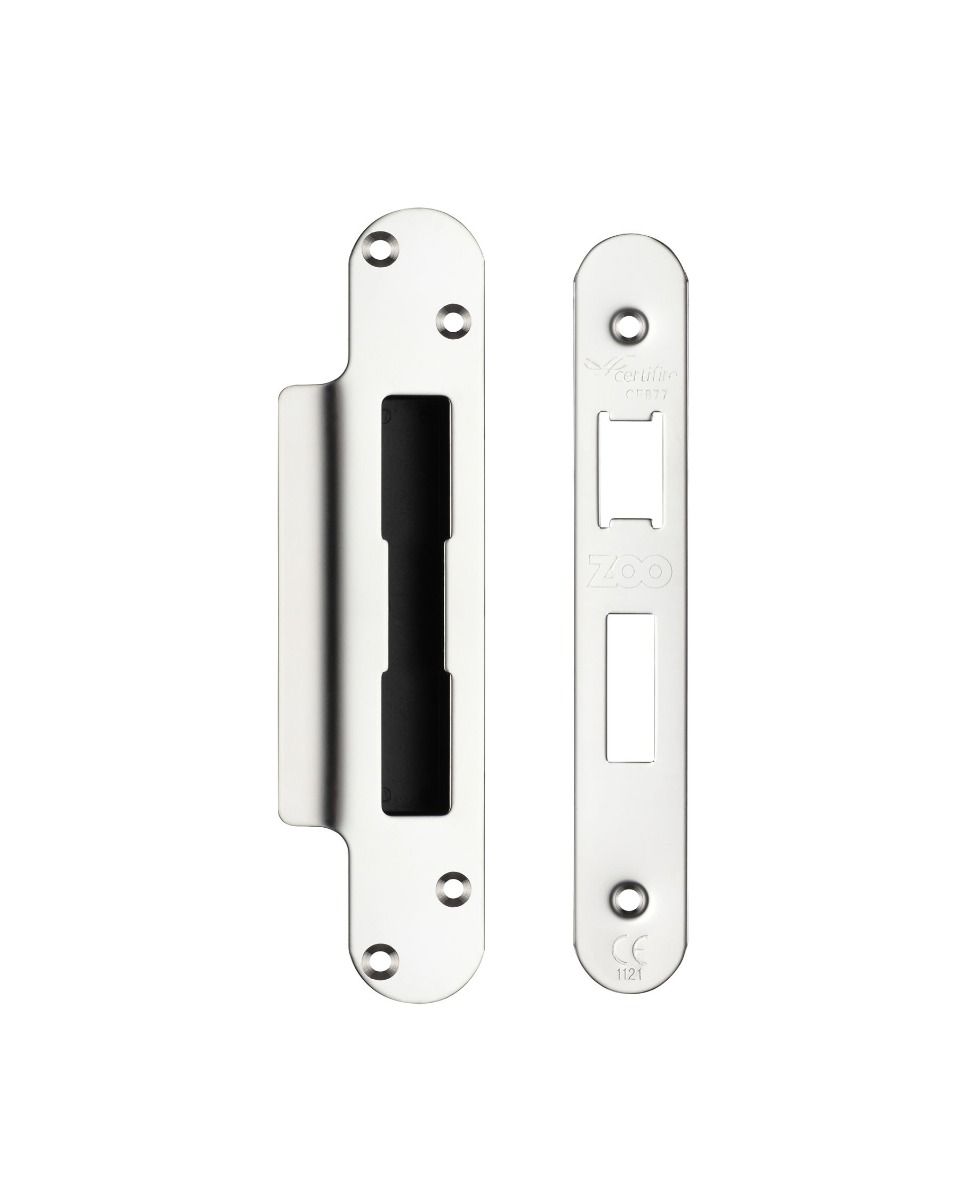 Zoo Hardware ZLAP10R-PCB Spare Radius Acc Pk for UK Sashlock - Contains Forend, Strike & Screws - Powder Coated Black