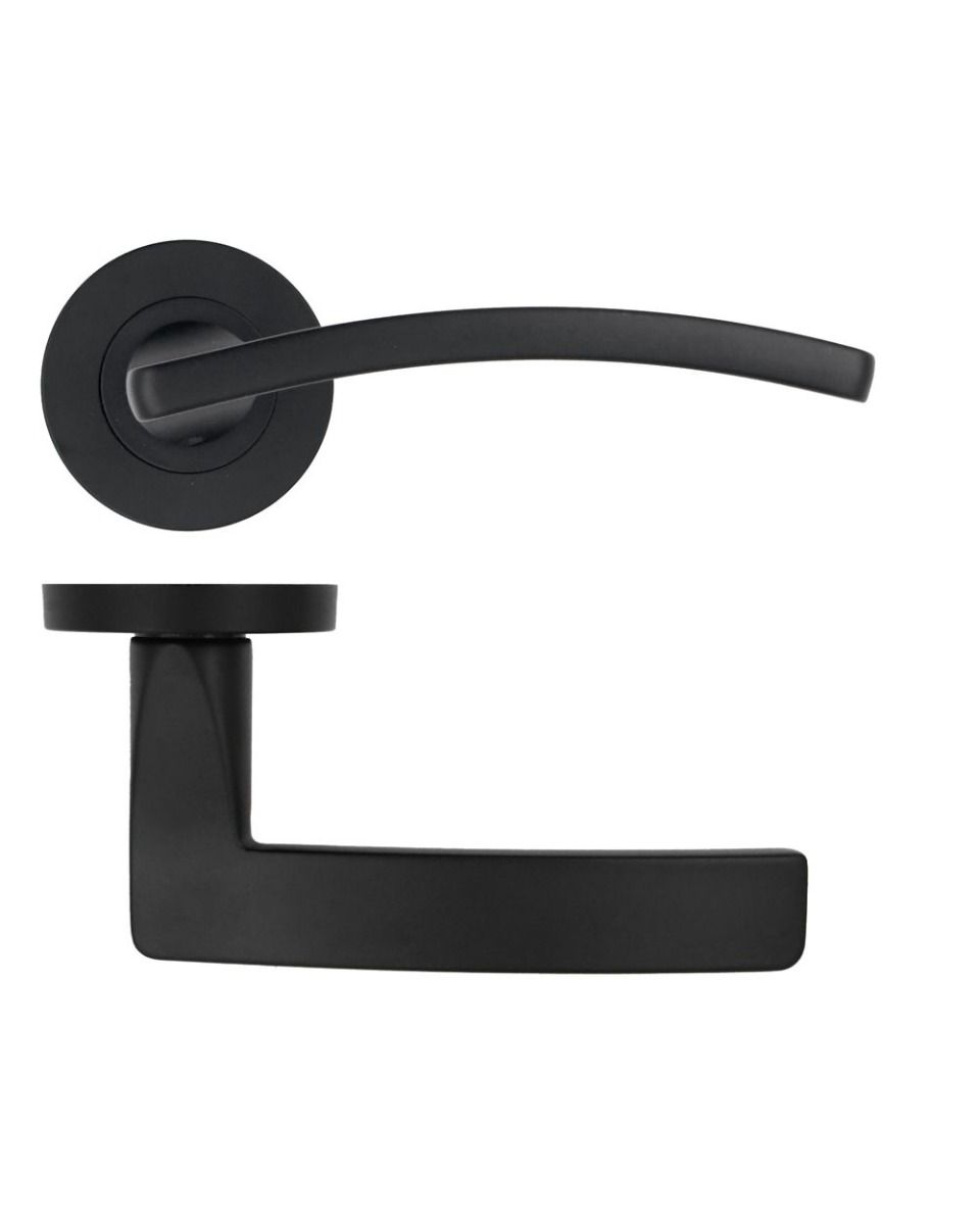 Zoo Hardware ZPA030-MB Toledo Door Handle on Rose Black