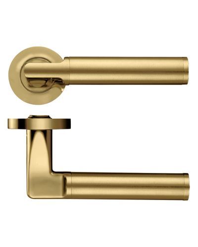 Zoo Hardware ZPZ030-FSB Milan Door Handle - Screw On Rose Pvd Satin Brass