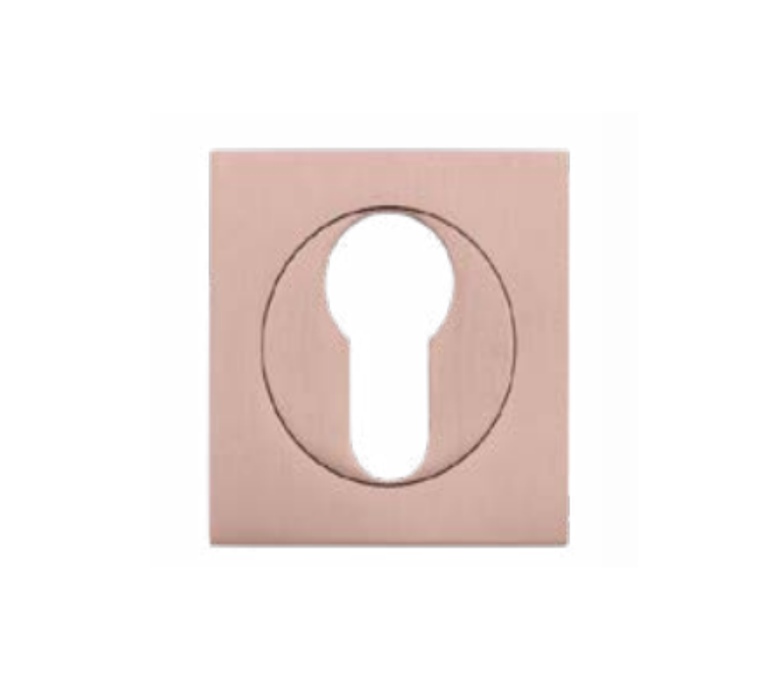 Zoo Hardware ZPZSQ001-TRG Square Escutcheon - Euro Profile Rose Gold