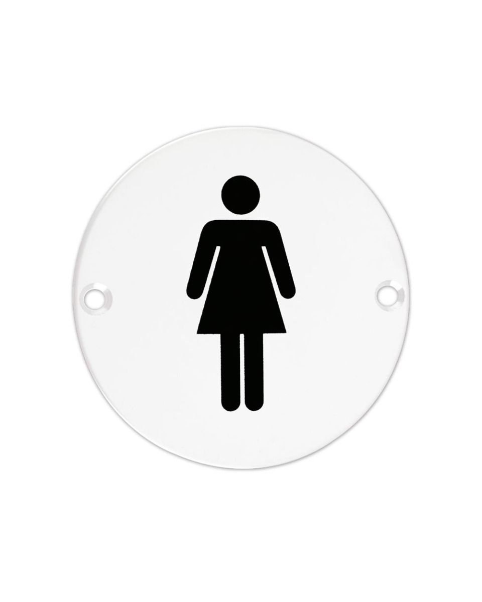 Zoo Hardware ZSS02-PCW Sex Symbol - Female - 76mm - Powder Coated Matt White