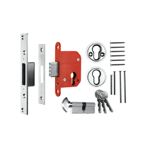 Era 233-61TP BS8621 Euro Mortice Deadlock Keyless Egress 64mm without Euro Cylinder Polished Chrome