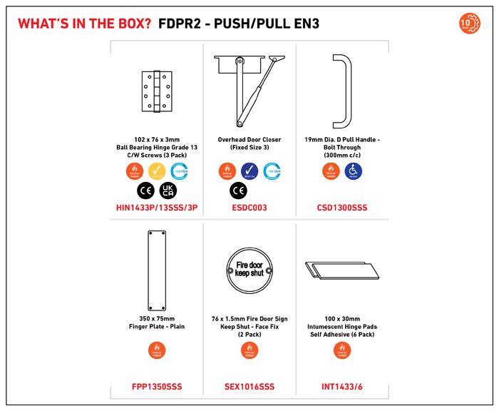 Residential Fire Door Pack - Push EN3 Pull