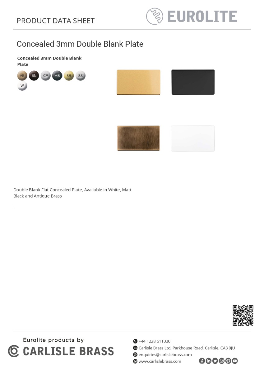 Eurolite Concealed 3mm Double Blank - Polished Chrome