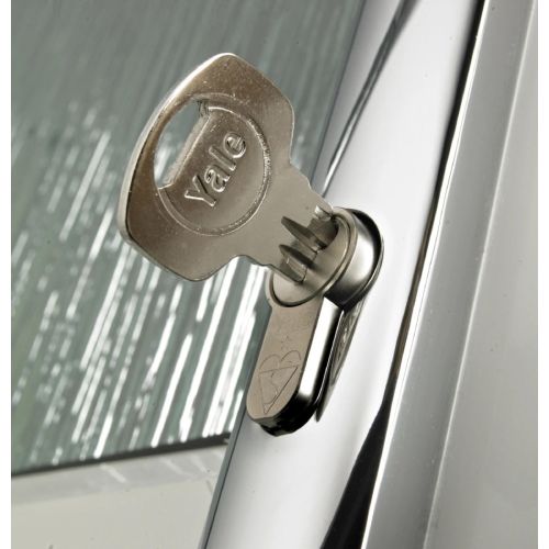 Yale KM Series Euro Single Cylinder 35:10 (55mm) Nickel Plated KMS3510-NP