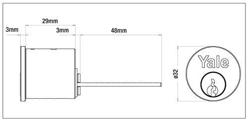 X5 Kitemarked 1 Star Replacement Rim Cylinder 2 Keys