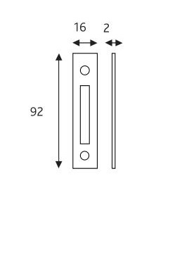 Era 451-96 Budget Lock Flat Striker Slotted Zinc