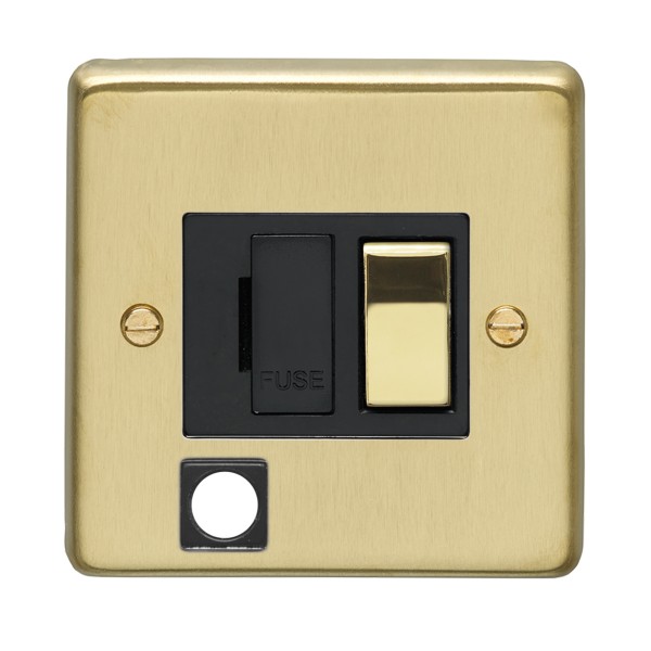 Eurolite Stainless steel Switched Fuse Spur - Satin Brass
