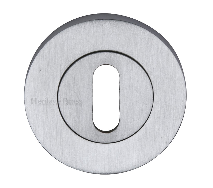 Heritage Brass Standard Key Escutcheon, Satin Chrome