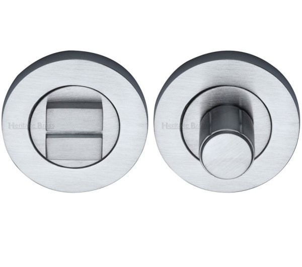 Heritage Brass Round Turn & Release (53Mm Diameter), Satin Chrome