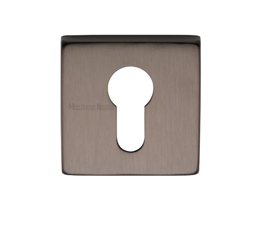 Heritage Brass Euro Profile Square Key Escutcheon, Matt Bronze