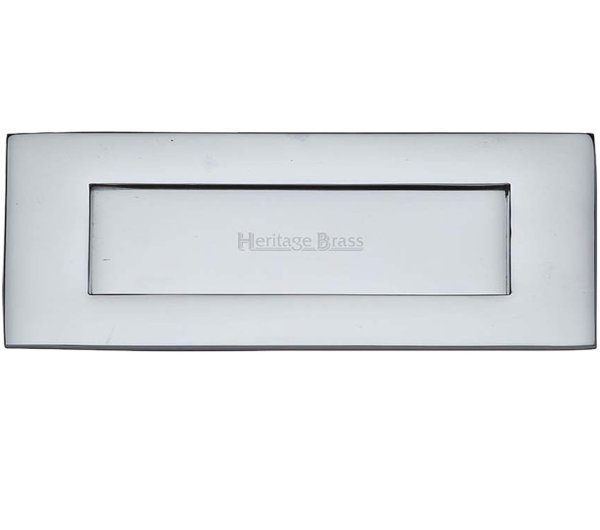 Heritage Brass Letter Plate (Various Sizes), Polished Chrome