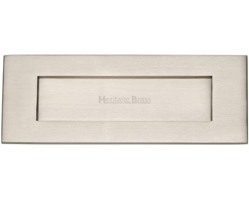 Heritage Brass Letter Plate (Various Sizes), Satin Nickel