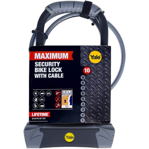 Yale Maximum Security U Bike Lock With Cable YUL3C/14/230/1