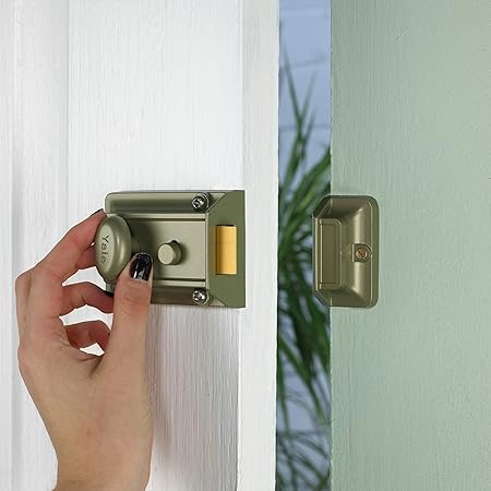 Traditional Nightlatch - Electro Nickel Brass Finish - Standard Security