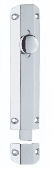 Carlisle Brass 6" Chrome Plate Door Surface Bolt Sliding Lock AQ82CP/BP