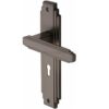 Heritage Brass Astoria Art Deco Style Door Handles, Matt Bronze
