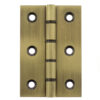 Atlantic Washered Hinges 3" x 2" x 2.2mm - Antique Brass