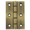 Atlantic Washered Hinges 3" x 2" x 2.2mm - Matt Antique Brass