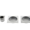 AGB Square Sliding Door Flush Pull - Satin Chrome