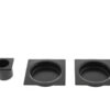 AGB Square Sliding Door Flush Pull - Matt Black