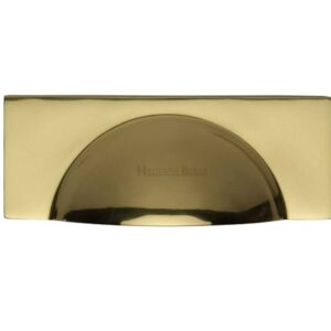 Heritage Brass Cabinet Drawer Pull Handle (57Mm C/C), Polished Brass