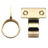 Zoo Hardware Fulton & Bray Vertical Fix Window Sash Ring, Polished Brass