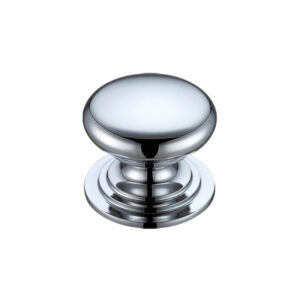 Victorian Cupboard Knob, Polished Chrome