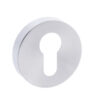 CleanTouch Anti-Bac Euro Escutcheons on Minimal Round Rose - Satin Chrome