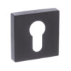 CleanTouch Anti-Bac Euro Escutcheons on Minimal Square Rose - Matt Black