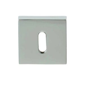 Frelan Hardware Rombo Standard Profile Square Escutcheon, Polished Chrome