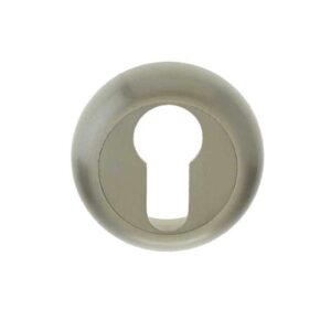 Frelan Hardware Euro Profile Bevelled Escutcheon, Satin Nickel
