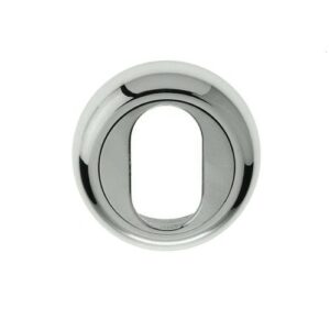 Frelan Hardware Oval Profile Bevelled Escutcheon, Polished Chrome