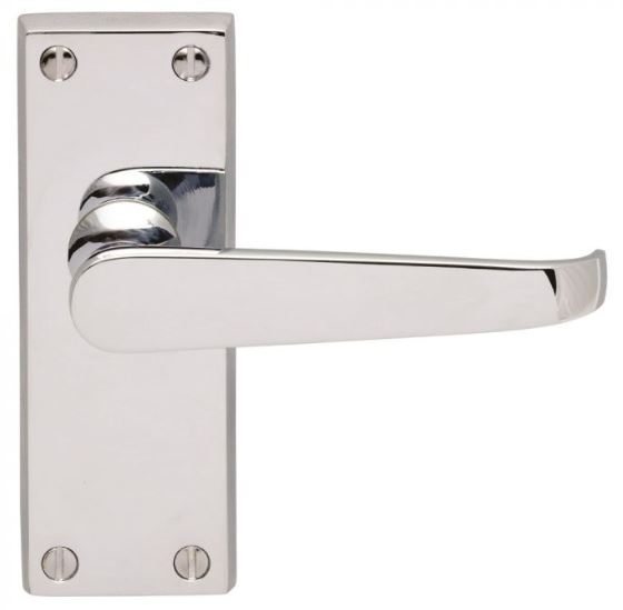 Carlisle Brass M31CP Victorian Lever On Backplate - Latch Polished Chrome