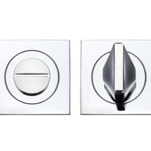 Square Bathroom Turn & Release, Polished Chrome
