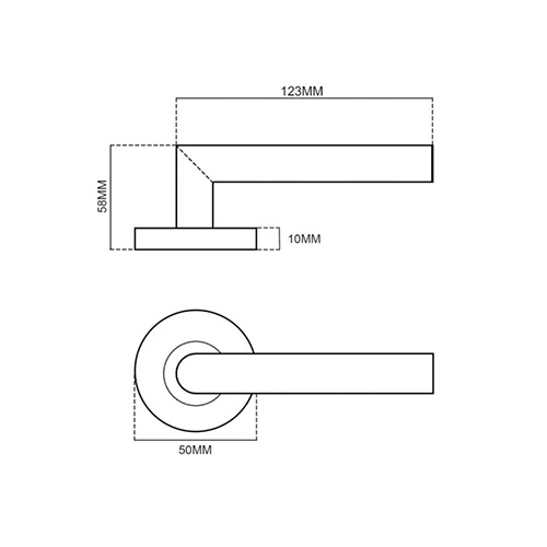 KONTRAX OPAL DOOR HANDLE - POLISHED CHROME