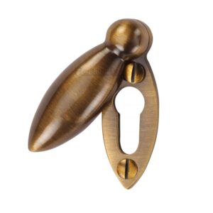 Heritage Brass Covered Oval Standard Key Escutcheon, Antique Brass