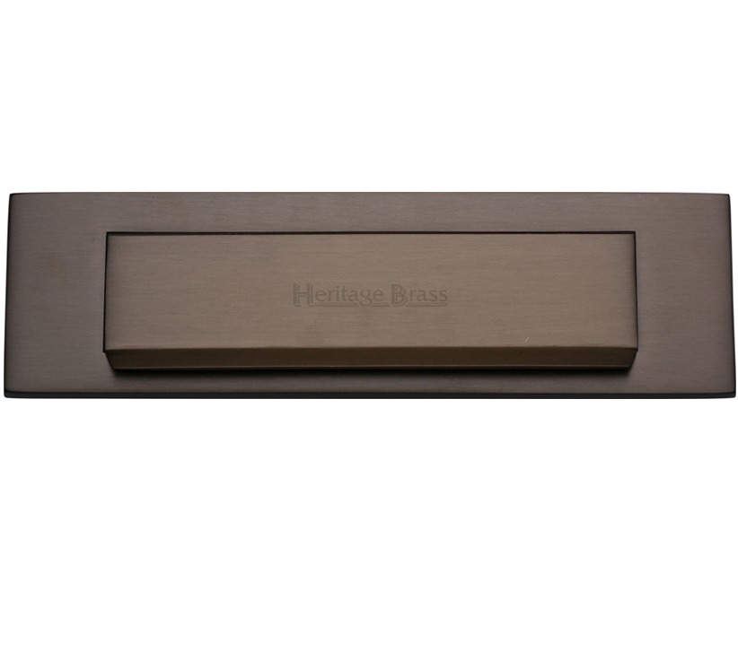 Heritage Brass Gravity Flap Letter Plate (280Mm X 80Mm), Matt Bronze