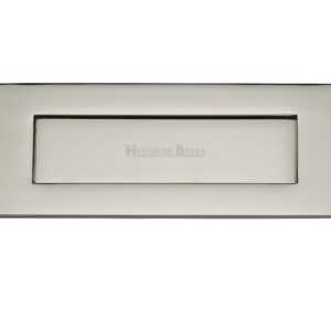 Heritage Brass Letter Plate (Various Sizes), Polished Nickel