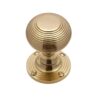 Heritage Brass Reeded Mortice Door Knobs, Polished Brass (Sold In Pairs)