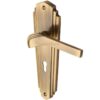 Heritage Brass Waldorf Art Deco Style Door Handles,