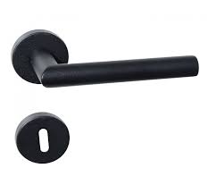 Lever on Rose Door Handle – 19mm – Black Finish