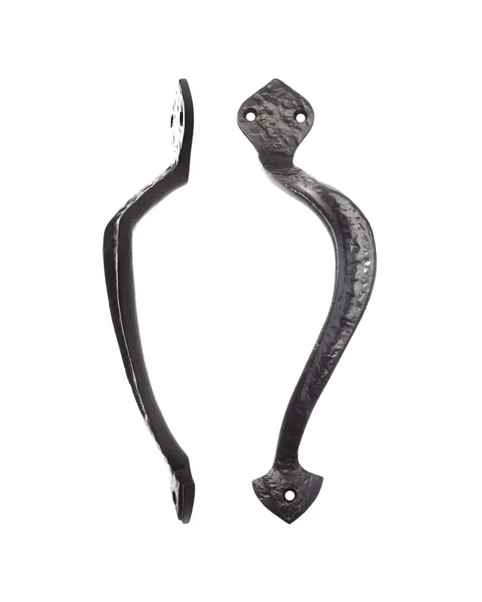 Zoo Hardware Foxcote Foundries Off-Centre Pull Handle Right Handed Black Antique