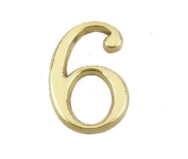 Frelan - JN-6&9 75MM Screw Fix Numerals Polished Brass